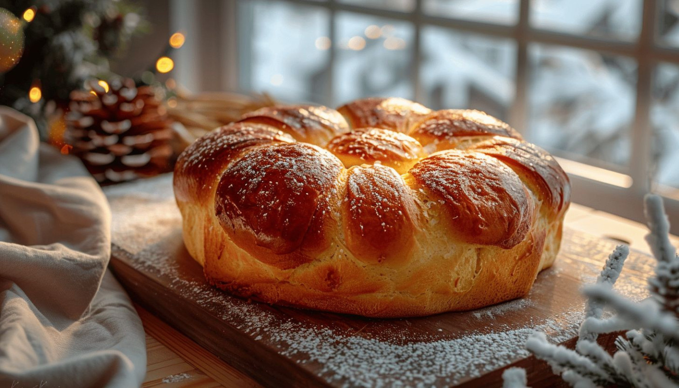 Préparation simple et rapide d'une brioche de Noël avec un Thermomix